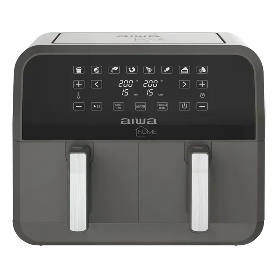 Freidora Sin Aceite - Aiwa / 80°c-200°c / 2 Canastas 4l C/u