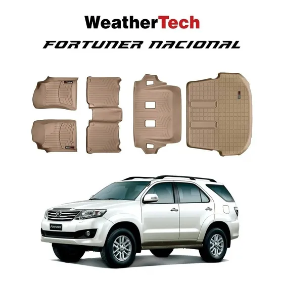 Alfombra Weathertech Fortuner 3 Filas 2012-2019 Beige