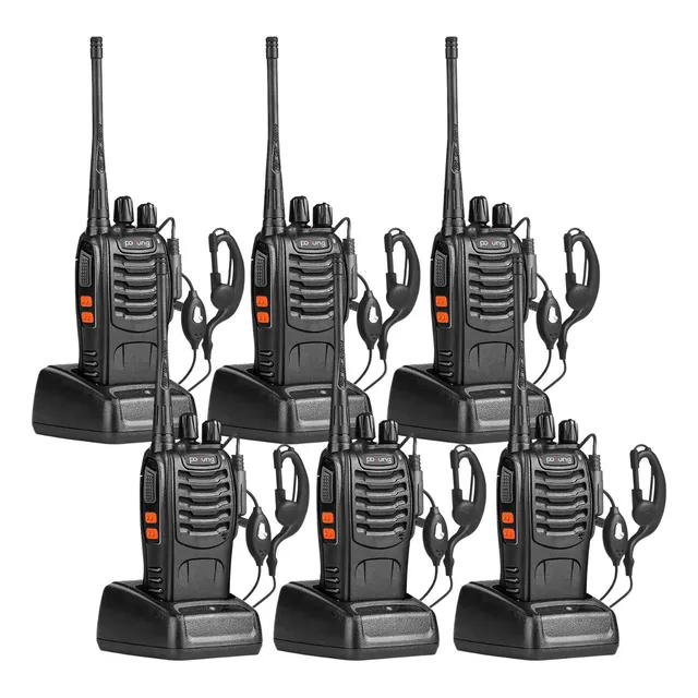 Nicama Uhf Walkie Talkie Radio De Dos Vías 6 Sets