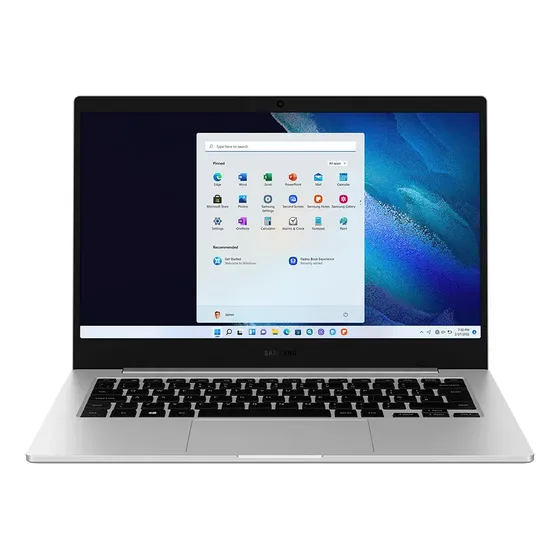 Notebook Samsung Galaxy Book Go Snapdragon® 7c (Kryo™ 468 Octa-core CPU, até 2.55 GHz), Windows 11 Home, 4GB, 128GB UFS, 14'' Full HD LED, 1.38kg