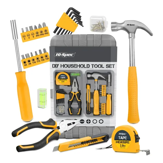 Hi-spec Juego De Herramientas Compacto Amarillo De 24 Piezas