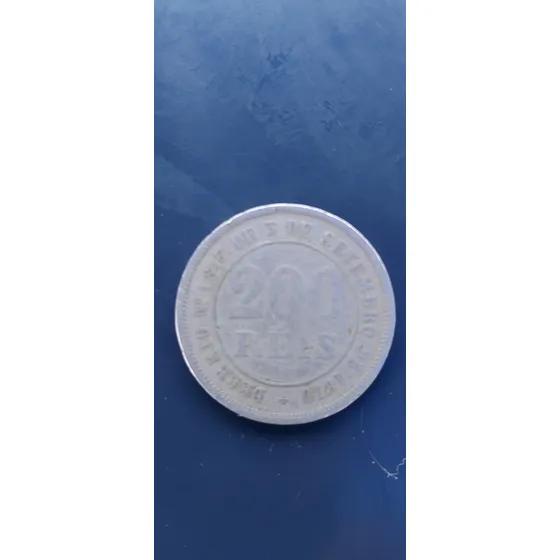 Moeda 200 Reis 1882 ( Prata) Decreto 1817 / 1870.
