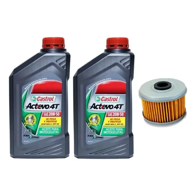 Kit Service Honda Nx 400 Falcon Filtro Aceite + Castrol