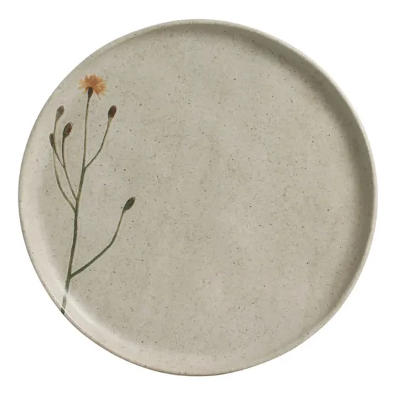 Jogo com 6 pratos raso Bio Stoneware Campestre 27,5cm Porto Brasil