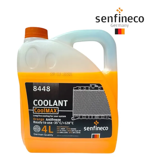 Refrigerante Coolant Senfineco 8448 50/50 Naranja 4 Litros