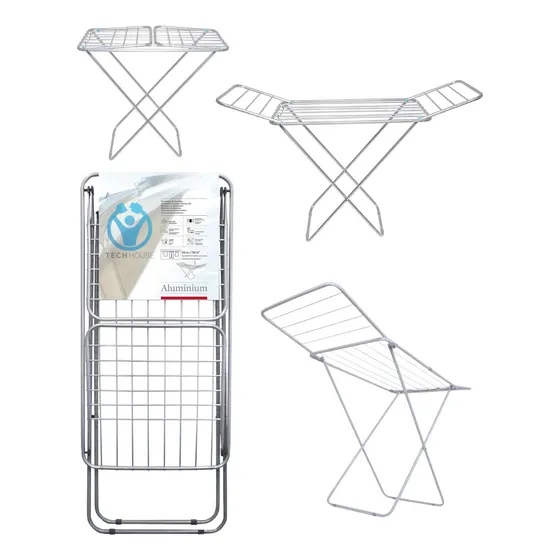 Tender Seca Ropa Plegable Aluminio Exterior Inoxidable Gtia 