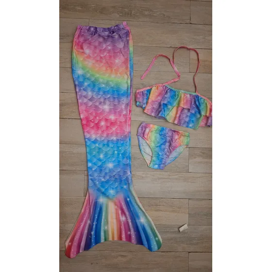 Cola Sirena Niñas Y Traje Baño  Sin Monoaleta