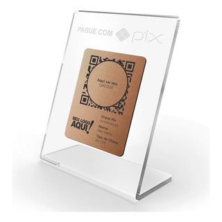 Placa Pix Personalizada Qr Code AcrĂlico Transparente Placa Pix Personalizada Qr Code AcrĂlico Transparente