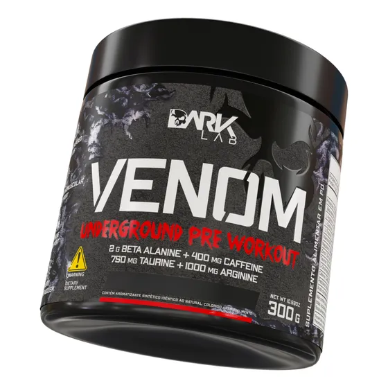 Suplemento em Pó Venom Underground 300g Dark Lab Sabor Frutas Vermelhas