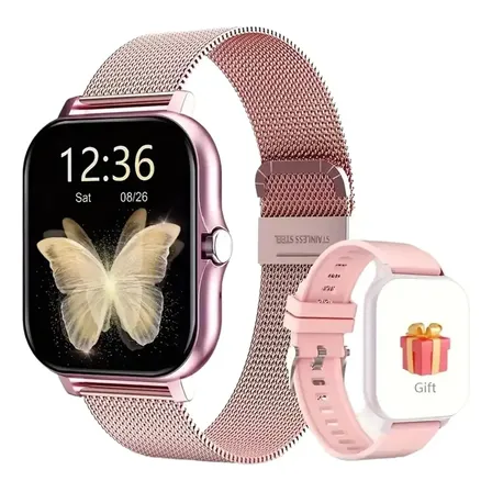 SMARTWATCH MUJER ROSA LLAMADAS BLUETOOTH