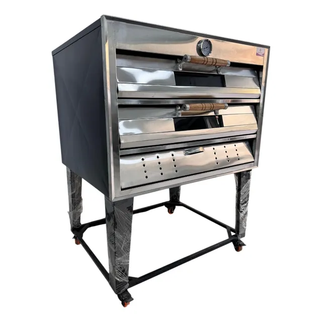 Horno A Gas Indutrial Para Pizza De 2 Camaras Con Piedras