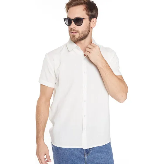 Camisa Para Hombre Manga Corta Estilo Casual Genérica