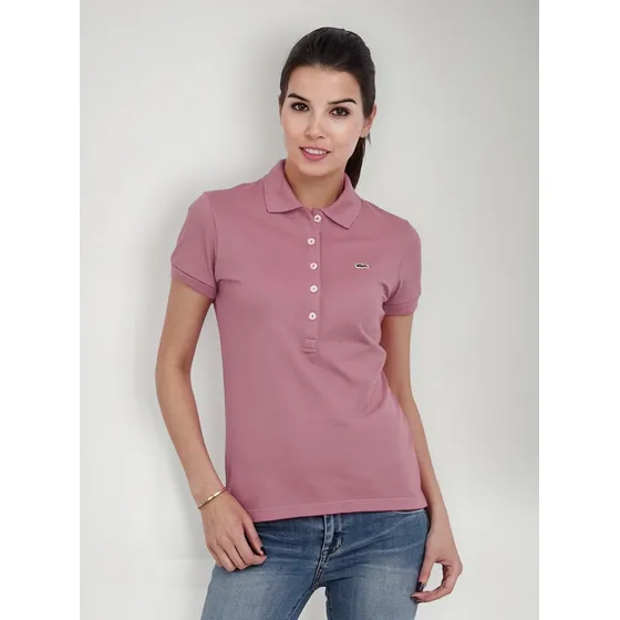 Lacoste Chomba Mujer Manga Corta Pique Pf169e