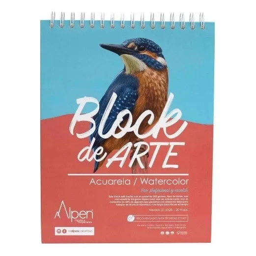 Bitácora De Arte Acuarela 300gr 21.5x28 Alpen