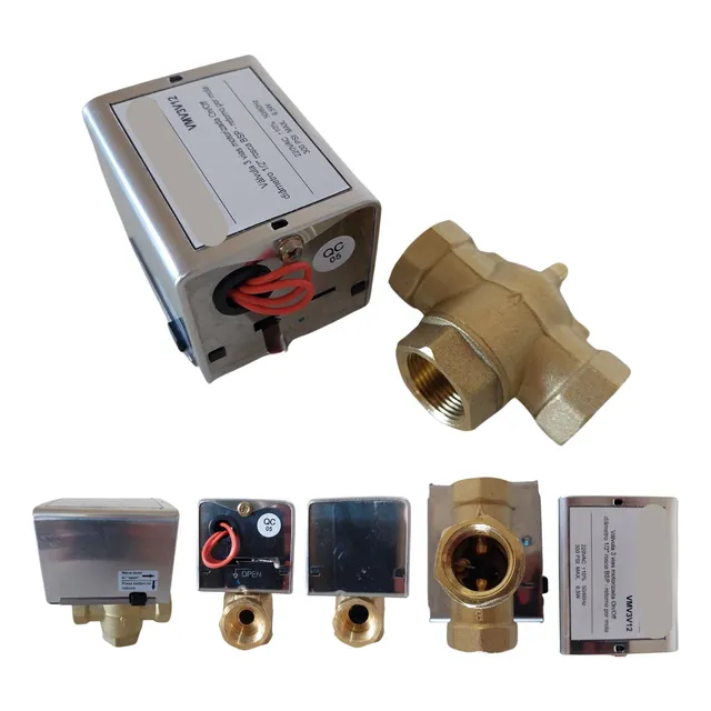 Válvula 3 Vias 1/2  Motorizada 220v Ação On-off Retorno Mola