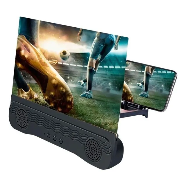 Suporte Ampliadora Lente Aumento Tela Celular Caixa Som Blue