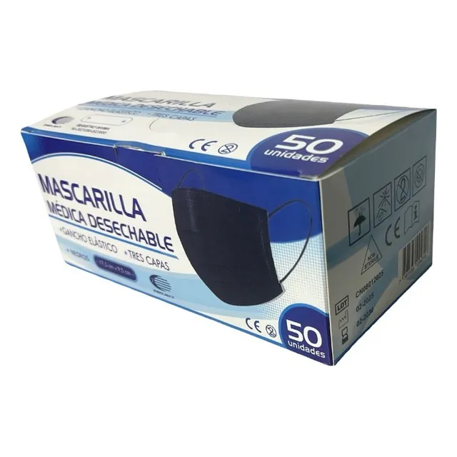 Tapabocas Negro Individua Cjx50
