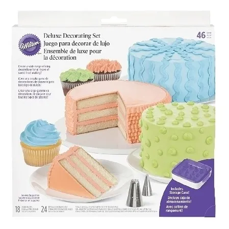 Wilton Set Decoración Lujo Boquillas Y Mangas 46piezas
