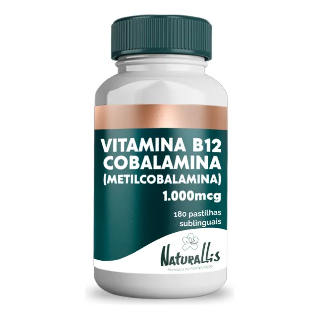 Vitamina B12 1.000mcg 180 Pastilhas Sublinguais - Cobalamina