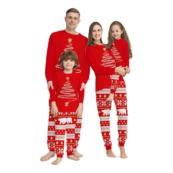 Pijama Navideño For Parejas Familiares, Estilo Árbol
