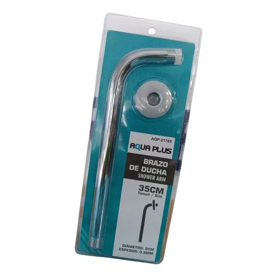 Brazo De Ducha De Baño Cromada (35cm)