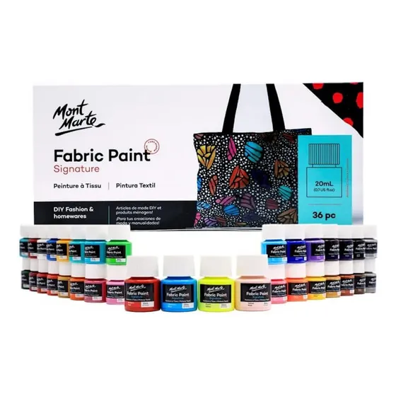 Set 36 Pinturas Para Tela Ropa - Pintura Textil Permanente
