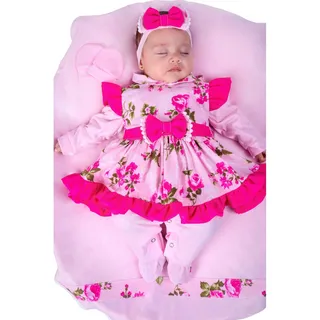 SaĂda De Maternidade Menina Coleção Pompom: 05 Peças SaĂda De Maternidade Menina Coleção Pompom: 05 Peças