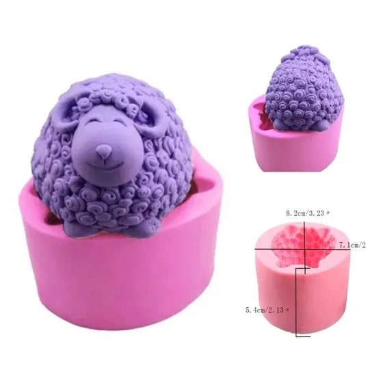 Molde De Borreguito De Silicón. Velas, Epoxi, Jabón