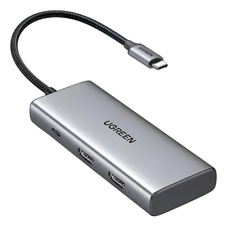 Hub Usb C Ugreen 7 In 1 Portas Hdmi Usb-a Pd 100w Cinza Hub Usb C Ugreen 7 In 1 Portas Hdmi Usb-a Pd 100w Cinza