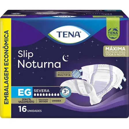 Fralda Geriátrica Tena Slip Noturna Eg 16 Unidades Extra Grande