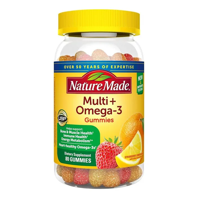 Multivitamínico + Omega 3 Nature Made 80 Gomitas