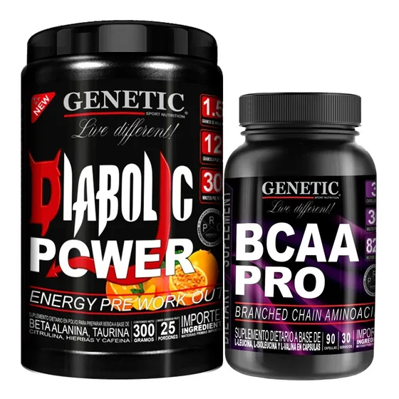 Energía Fuerza Recuperación Diabolic Power Bcaa Pro Genetic