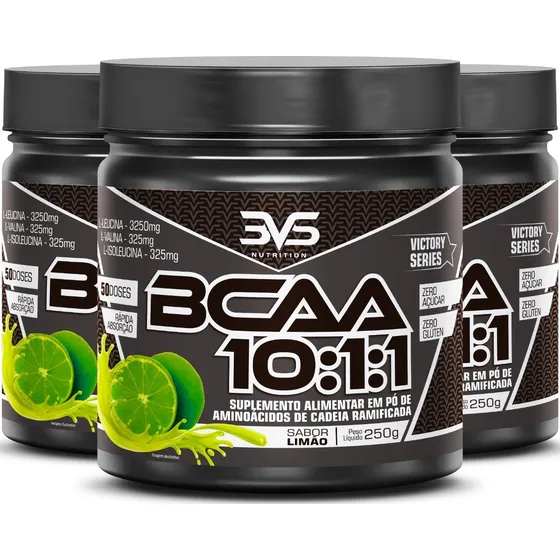 3un Bcaa Em Pó 10:1:1 Ultra Concentrado Com 3900mg Dose 250g