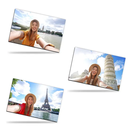 Set Imanes De Viaje X3 Personalizados Con Foto Turistico