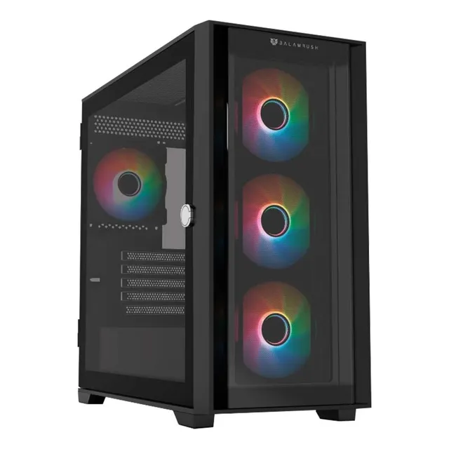 Gabinete Gamer Balam Media Torre M-atx Carbono Twin Mate8000