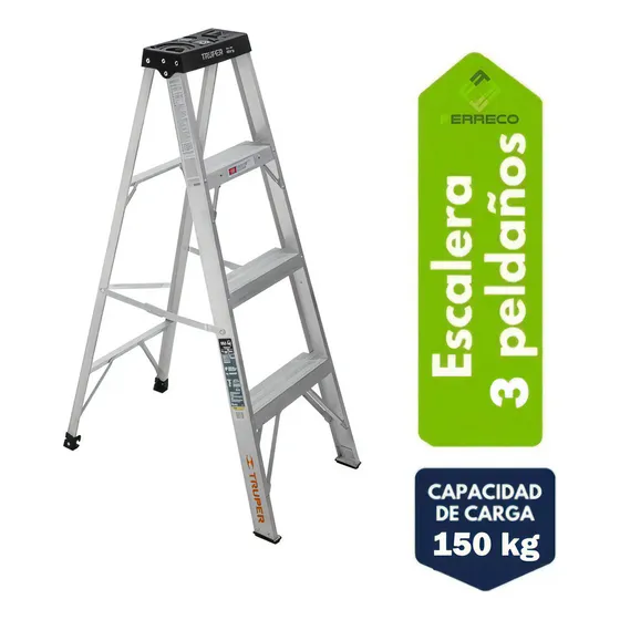 Escalera De Aluminio Tipo Tijera 3 Escalones Tipo Iii Alta Calidad