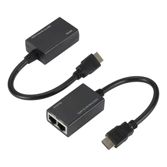 Extensor Hdmi 30m Extension Expansor Cable Utp Red
