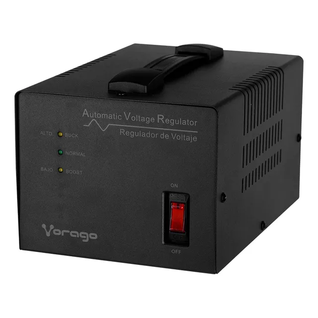Regulador de Voltaje Vorago AVR-400 3000VA/1800W - Protector de Sobretensión 175J, 4 Tomas, Automático Boost/Buck, para PC, TV y Electrodomésticos