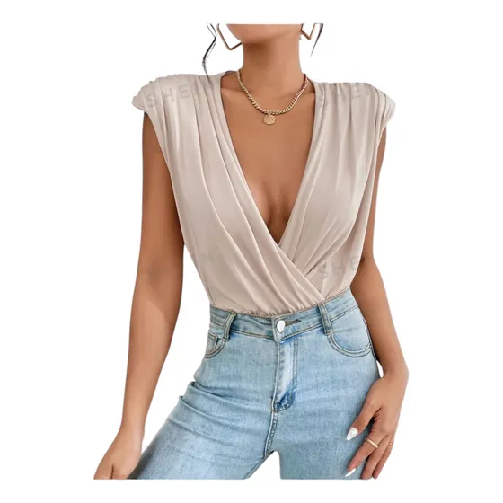 Body Blusa Elegante Con Escote Para Damas