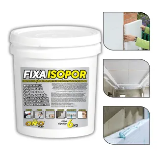 Cola Isopor Fixa Em Telhados Quentes E Frios 6kg Pronto Uso Cola Isopor Fixa Em Telhados Quentes E Frios 6kg Pronto Uso