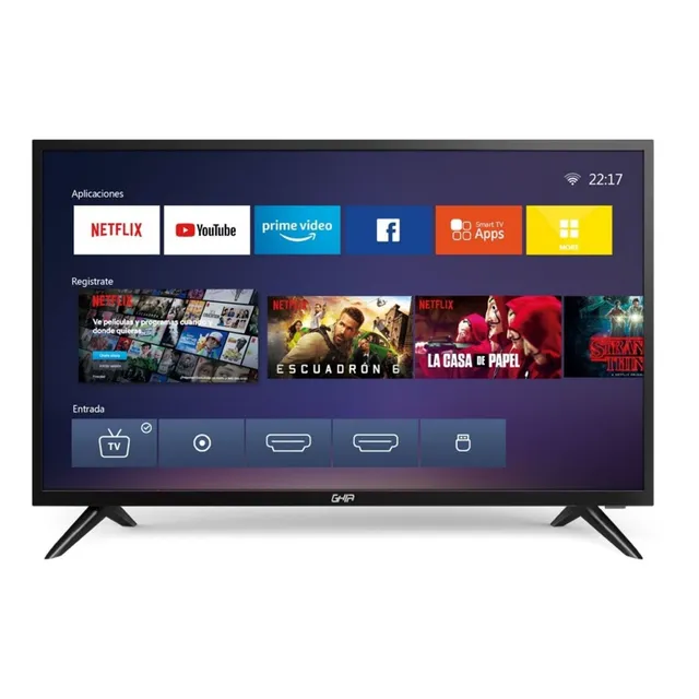 Smart Tv Ghia 32 Pulgadas Led Hd Negro Hdmi G32ntfxhd20