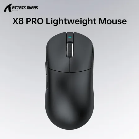 Mouse Gamer Attack Shark X8 Pro 40k Dpi 3 Modos Black