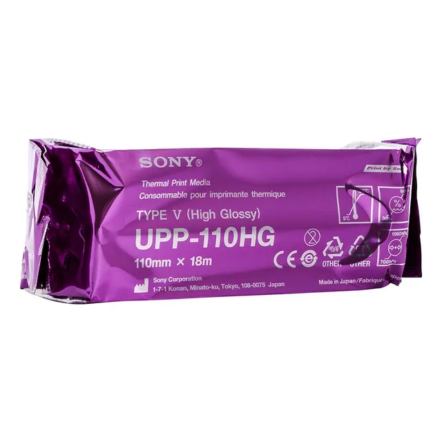 Papel Térmico Sony Upp110hg Original X10 Rollos Factura 