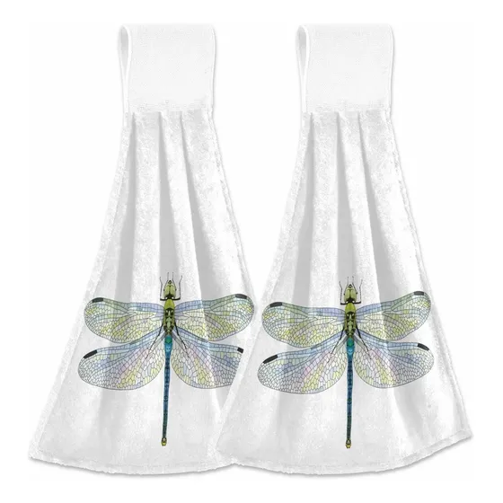 Oarencol Toalla Mano Cocina Estampado Libelula Lazo Para 2