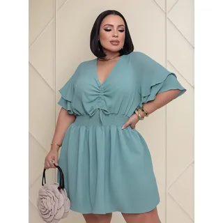 Macaquinho Short Saia Plus Size Feminino Forma Grad. 48 A54 Macaquinho Short Saia Plus Size Feminino Forma Grad. 48 A54