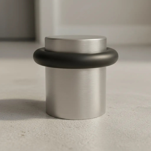Batedor Amortecedor Porta Piso Chão Escovado Fosco Metal Fosco Escovado Fosco