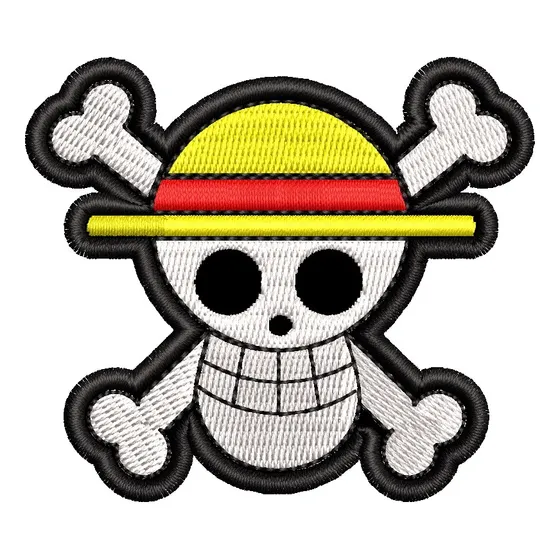 Patch Termocolante Caveira One Piece 15x15cm