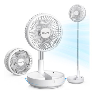 Ventilador Portátil Inalámbrico Oscilante Recargable Blanco Ventilador Portátil Inalámbrico Oscilante Recargable Blanco
