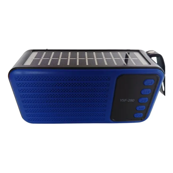  Radio Portatil Fm  Con Panel Solar Recargable 
