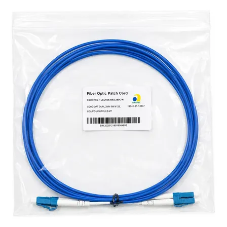 Cordão Óptico Duplex Lc/upc 2,5m 2mm 9/125 Anatel